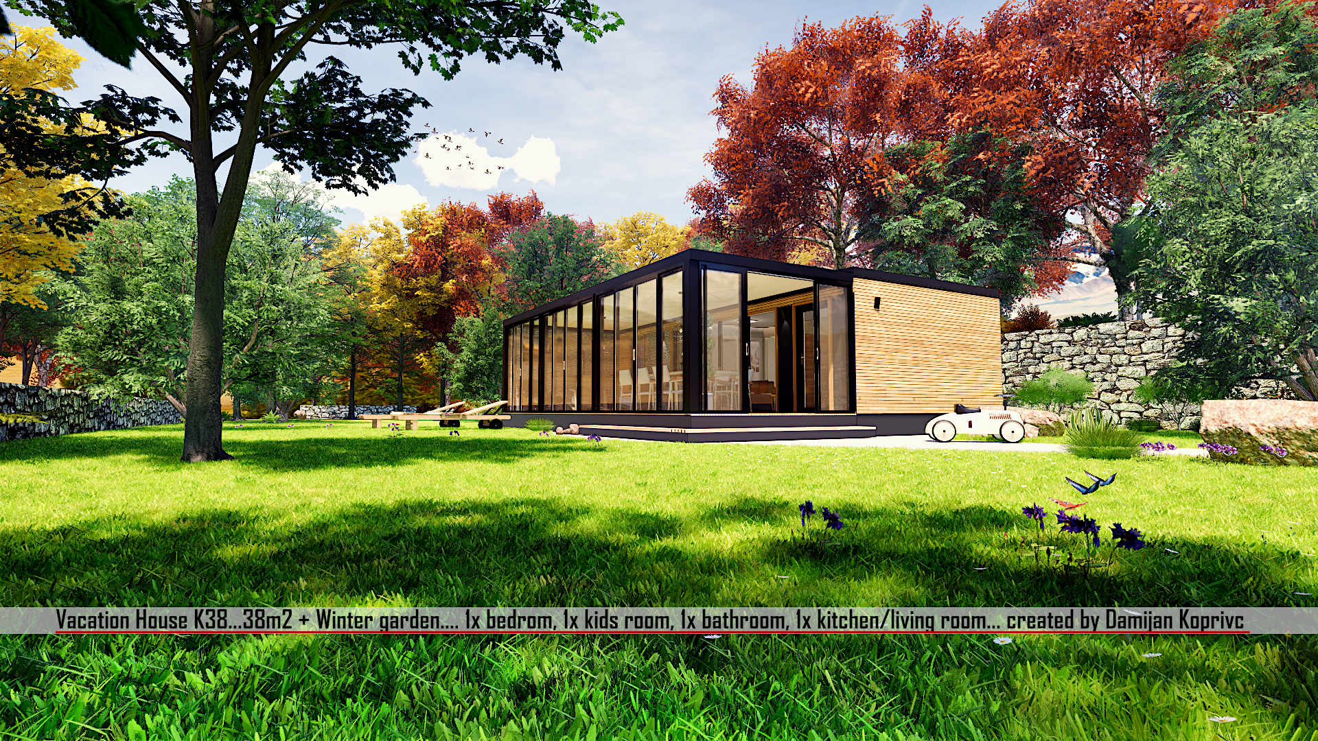 Mobilna/ Počitniška-Stanovanjska Hiška z Zimskim Vrtom-1