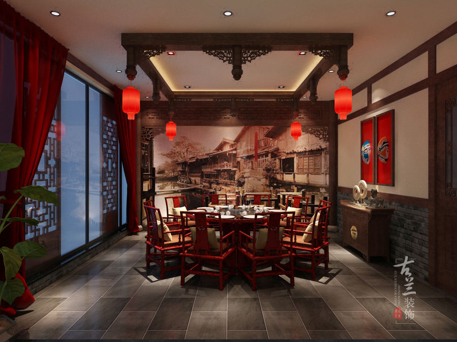 成都春熙里老火锅店(春熙总店)——成都老火锅店装修设计成都火锅概念店设计-11