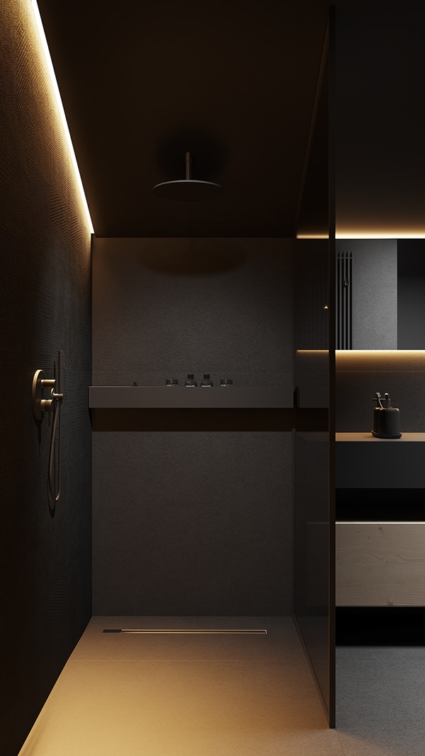 107㎡高级灰色系公寓设计-15