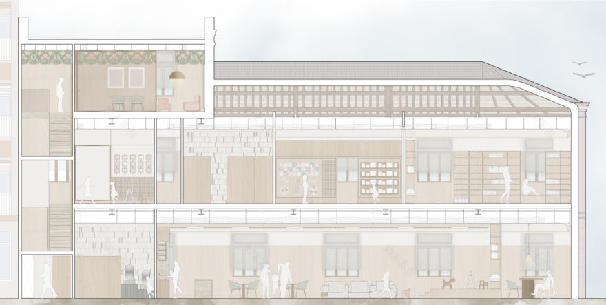 精神·茶包容游戏室
注:ETHOS常见释义为精神、气质、风气 ,由于没有更多的语境,这里按常见释义翻译TEA直接译为茶 INCLUSIVE PLAYROOM可理解为包容(性)的游戏室 -31