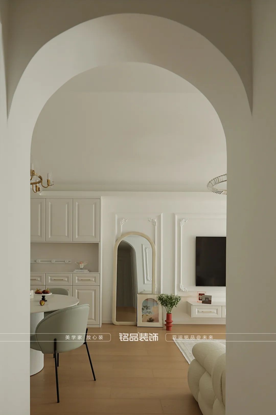 温柔奶油轻法式,浪漫满屋的世宸名府设计丨中国杭州丨铭品装饰-27