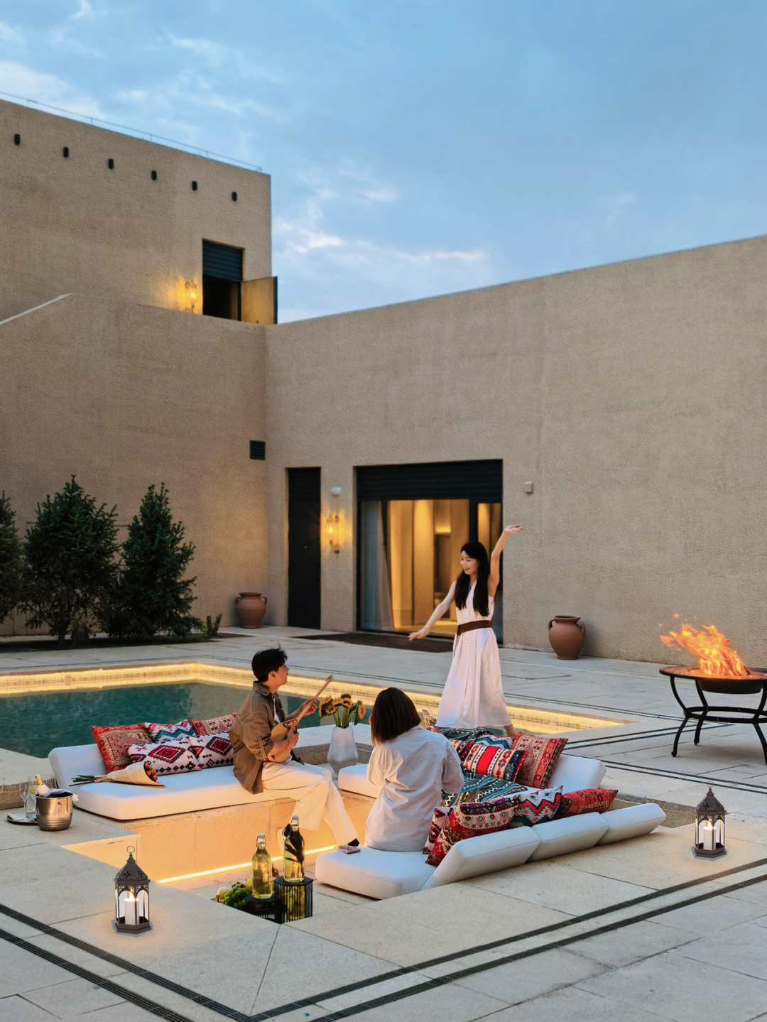 敦煌敢曼万达文华酒店丨中国酒泉丨方案设计为万达酒店设计研究院,施工图为腾远设计-24