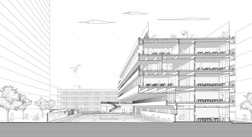 西安市未央路小学综合楼建设项目丨中国西安丨中国建筑西北设计研究院有限公司屈培青工作室-33