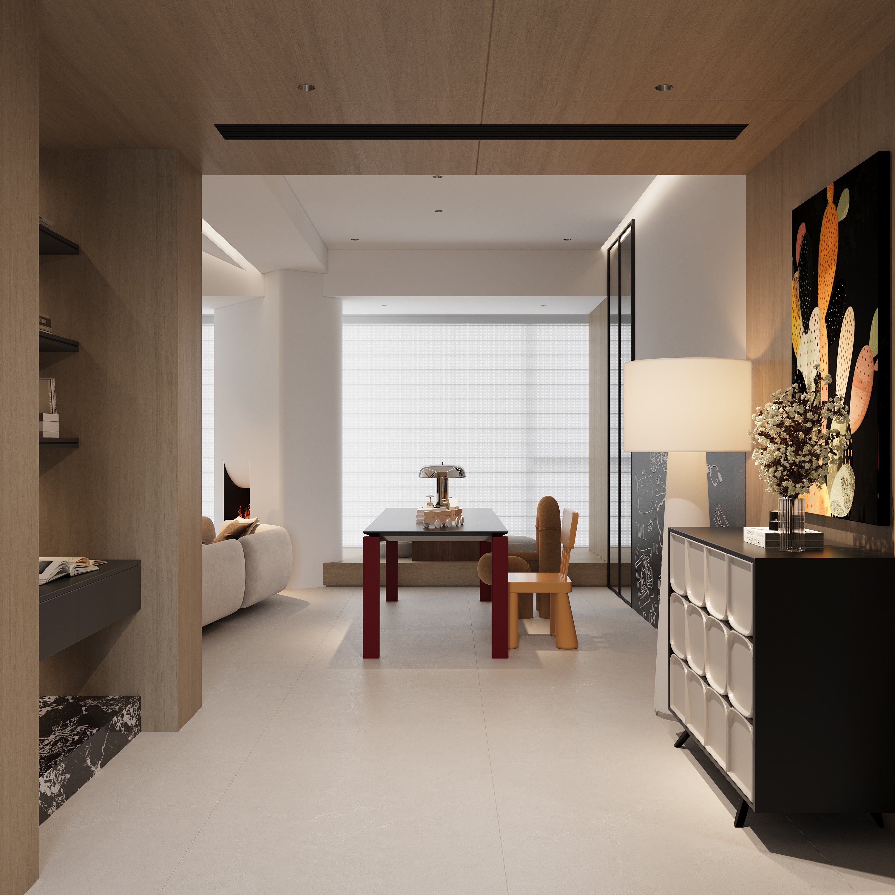 「藏趣于境」现代简约亲子宅丨江军-20