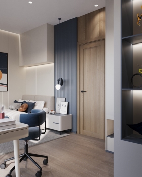 Navy Modern Bedroom Design