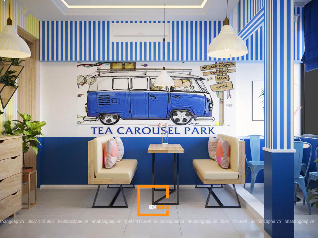 Tea Carousel Park奶茶店丨越南河内丨Ken Design-22