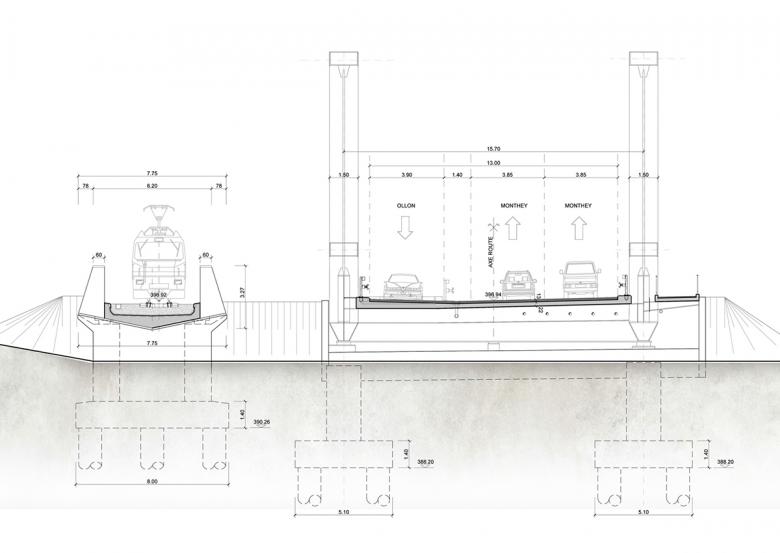 studio we architettura丨Ponte stradale e ferroviario sul Rodano丨瑞士-4
