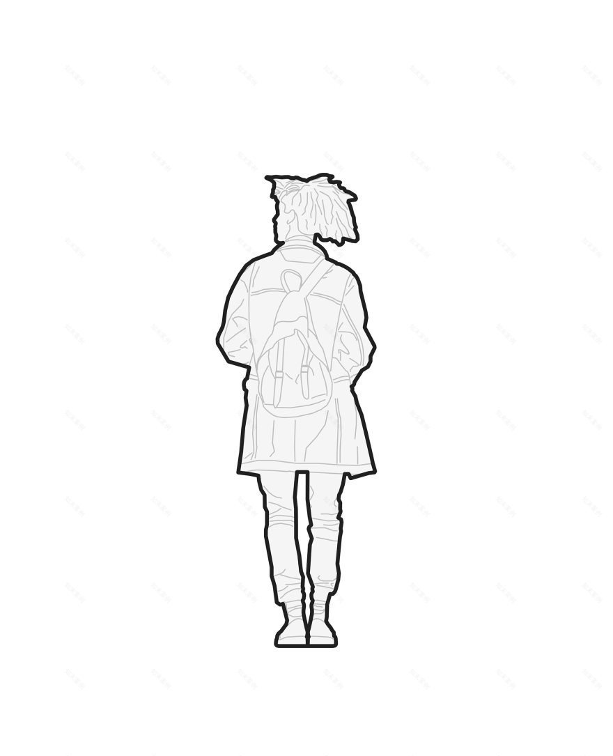 Revit人物轮廓族集-21