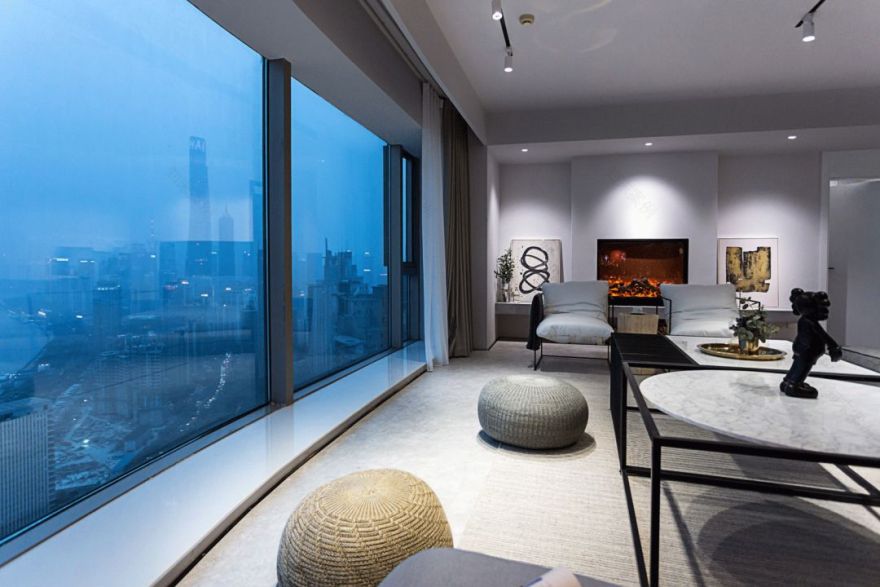 世茂滨江花园 40 万出租房装修,打造大气观景空间-112