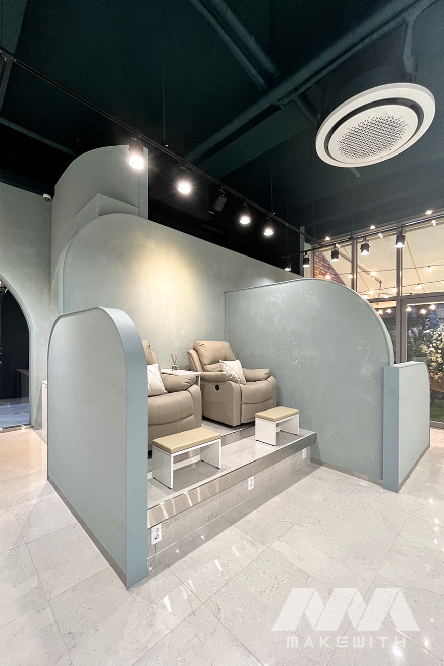 江南美甲店室内设计丨韩国首尔丨MAKEWITH-12