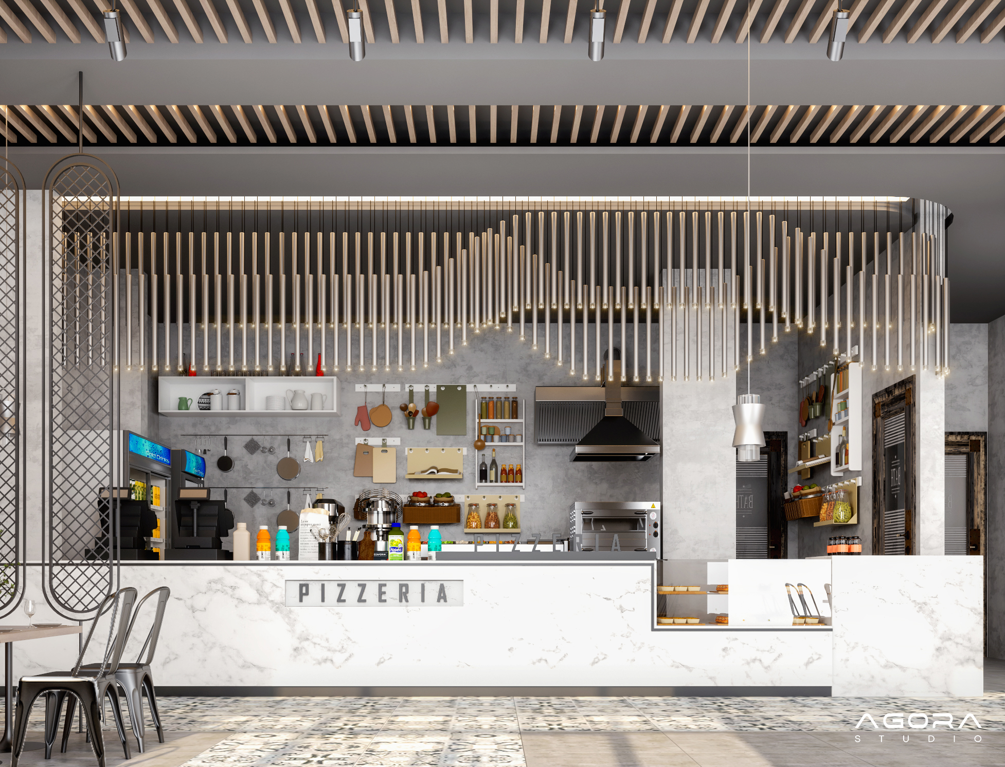 Pizzeria Restaurant（工业风餐厅）丨沙特阿拉伯-7