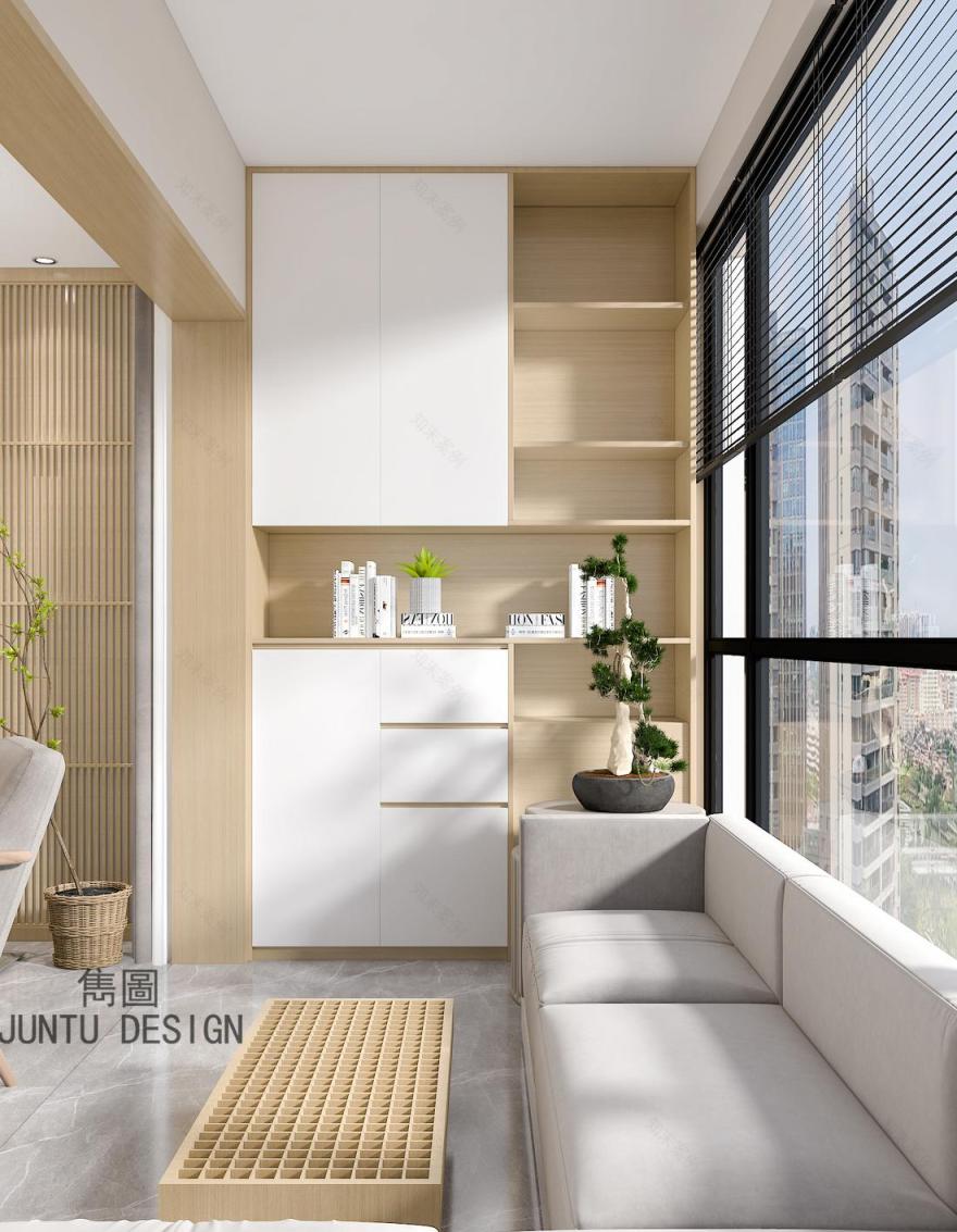 广州南沙碧珑湾 115m²日式原木风家居设计丨中国广州-5