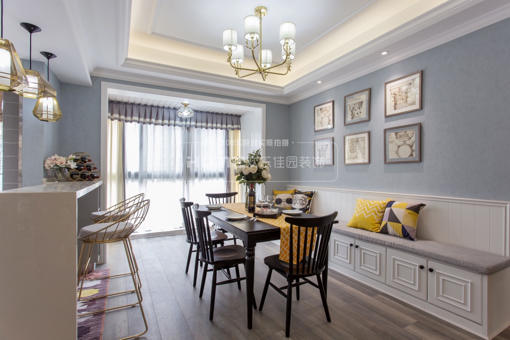 136㎡美式风格住宅  欢乐佳园装饰-15