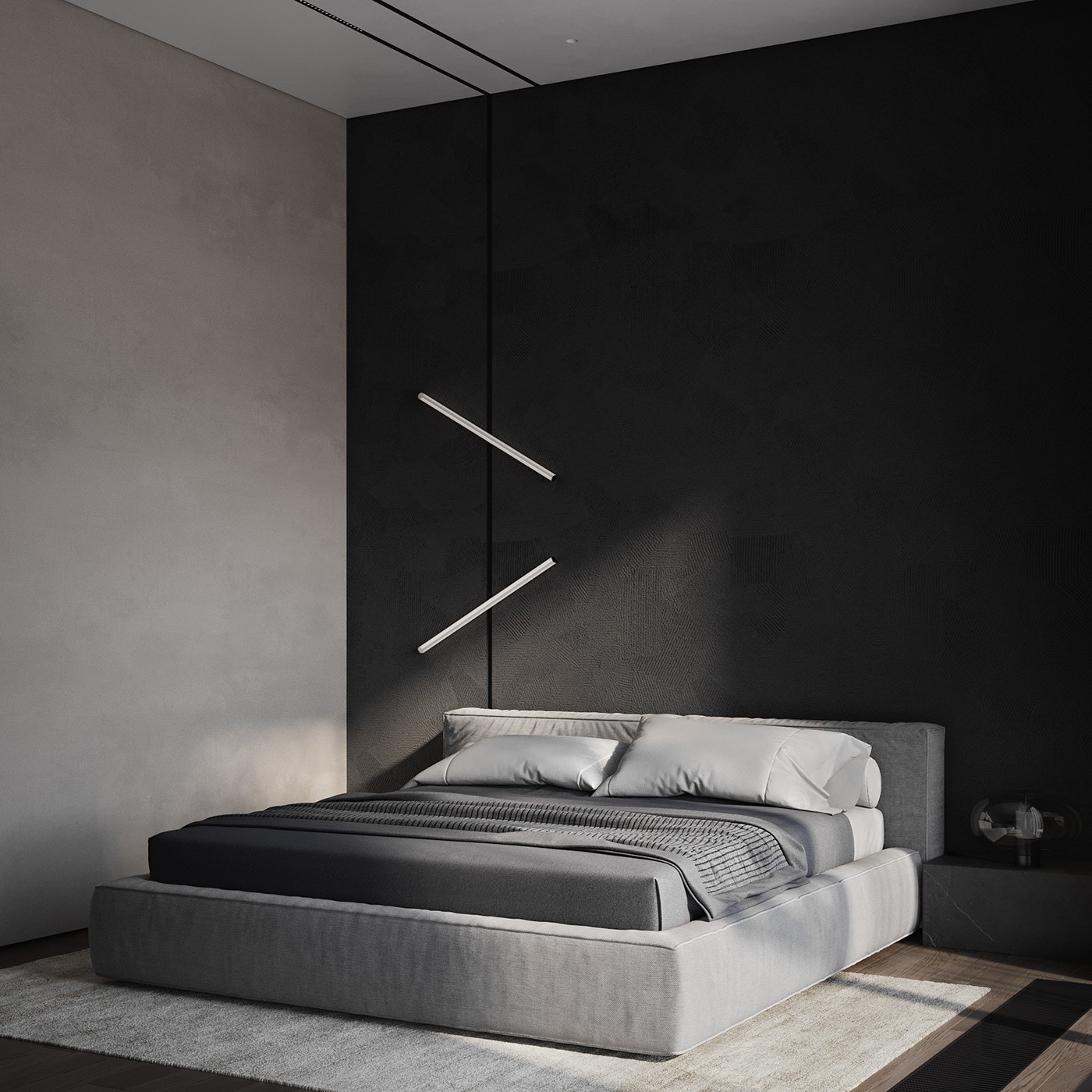 高级黑色系住宅设计 这也太有设计感了吧！-10