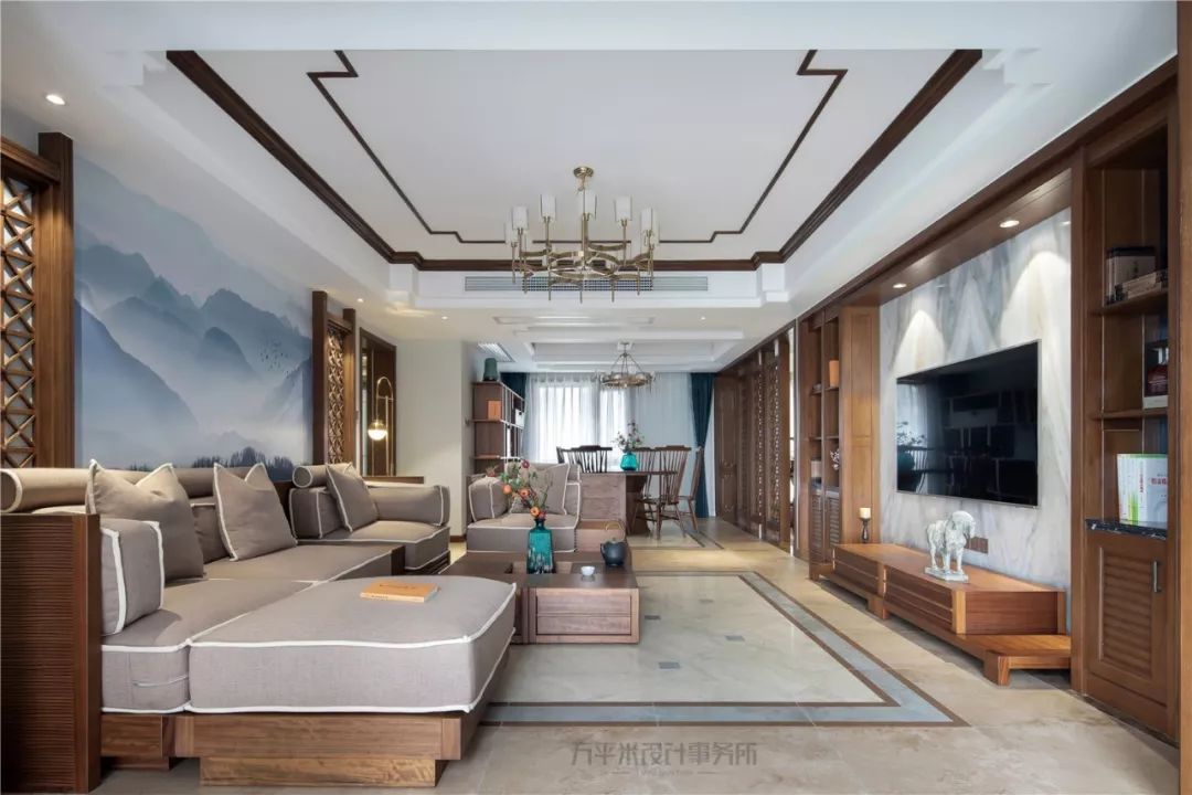 《远黛》 | 新中式风格,原木温暖,青蓝雅致,空间通透-46