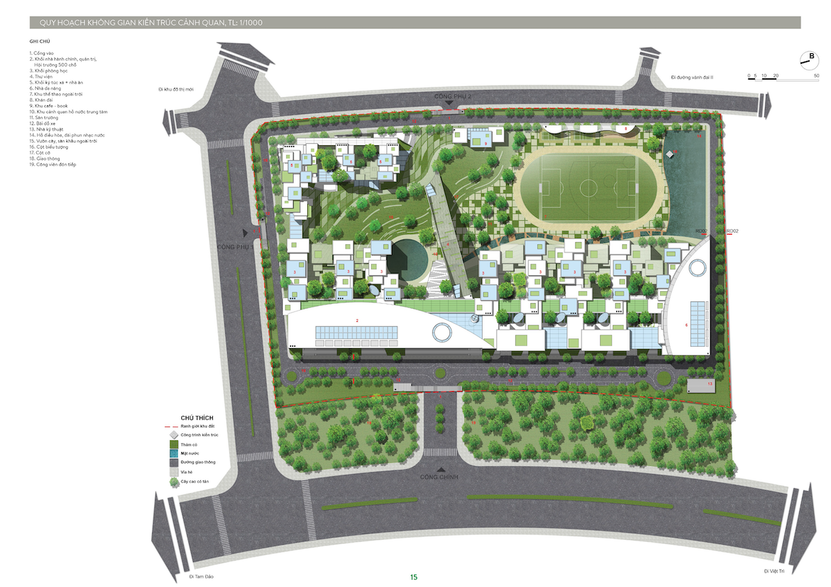 绿色校园设计典范 | 越南 Vinh Phuc 市高级中学-14