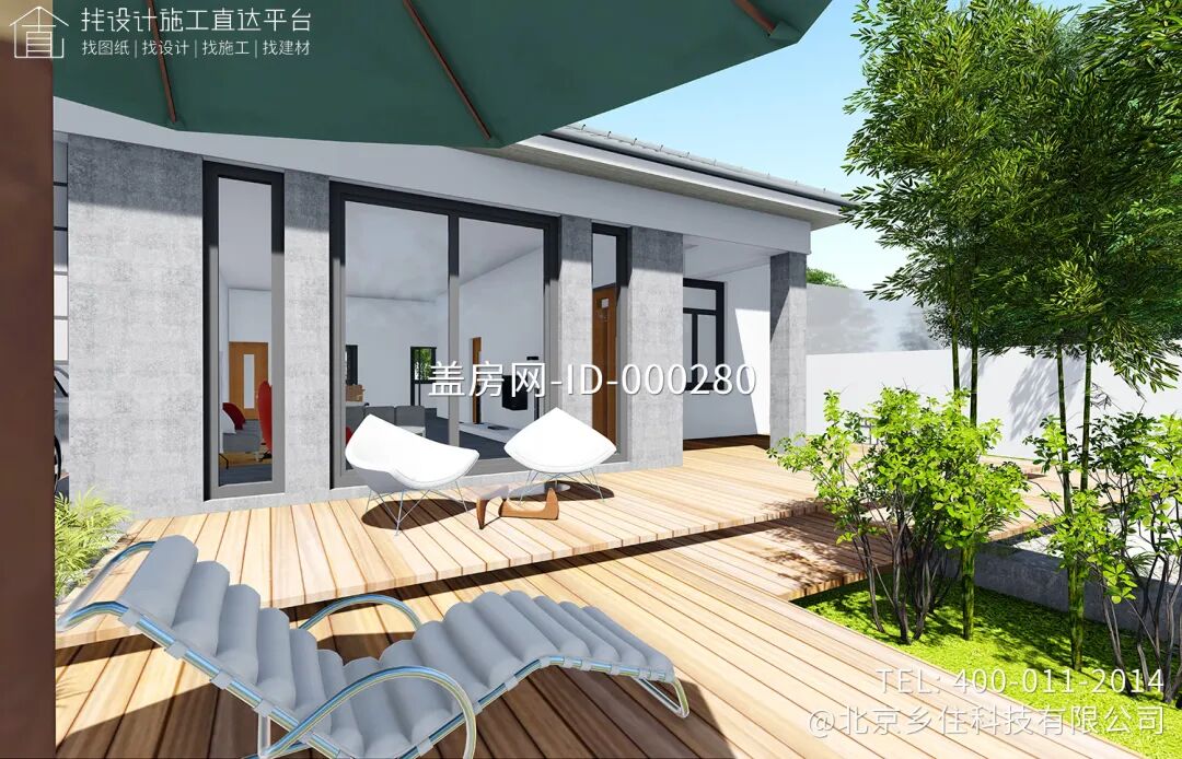 【设计师案例】土建参考造价37万，面宽15.8m×进深15.8m山西太原一层现代别墅-41