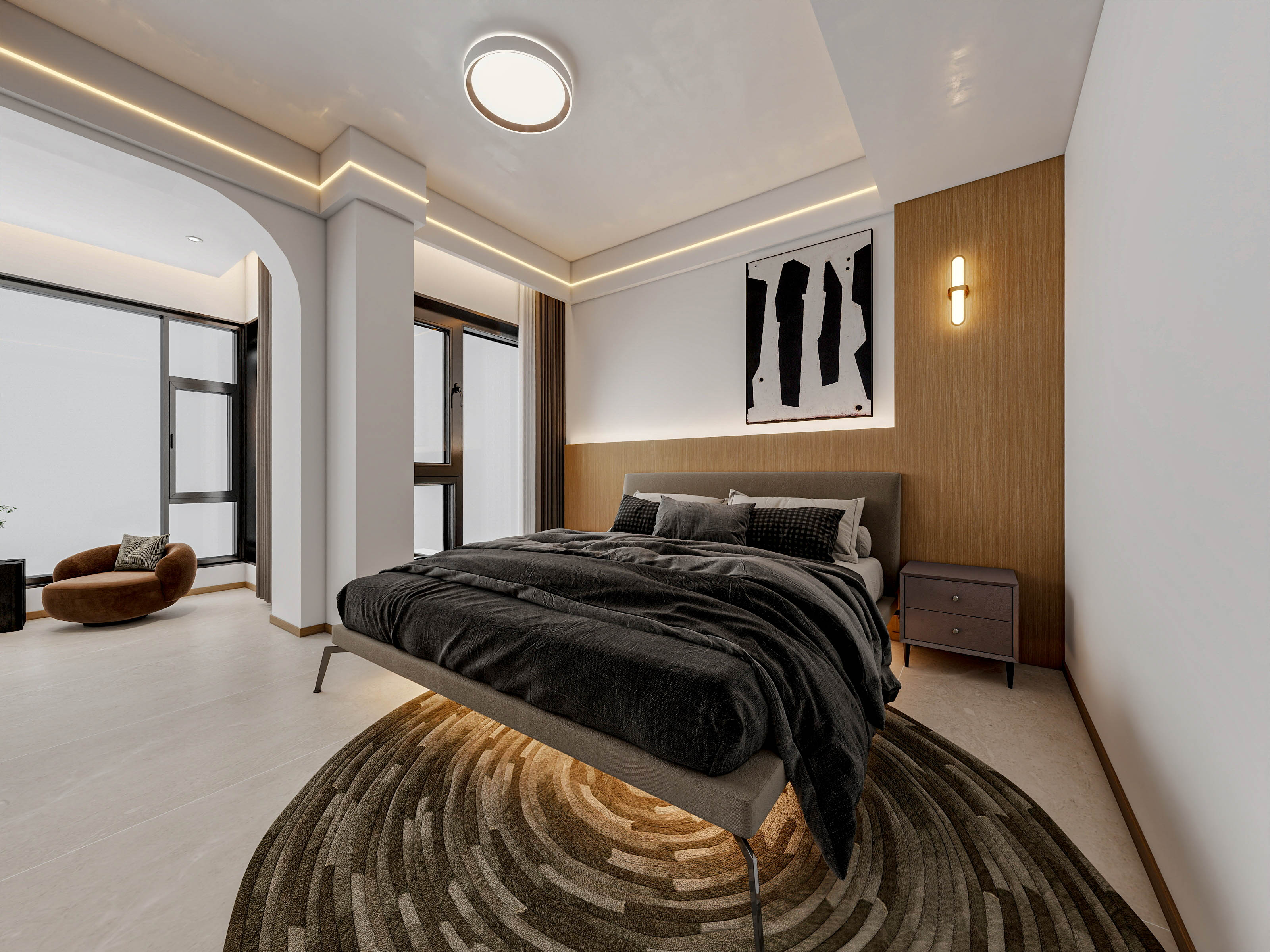 四川成都成都合院（376平方底跃简约中式三居室）-59