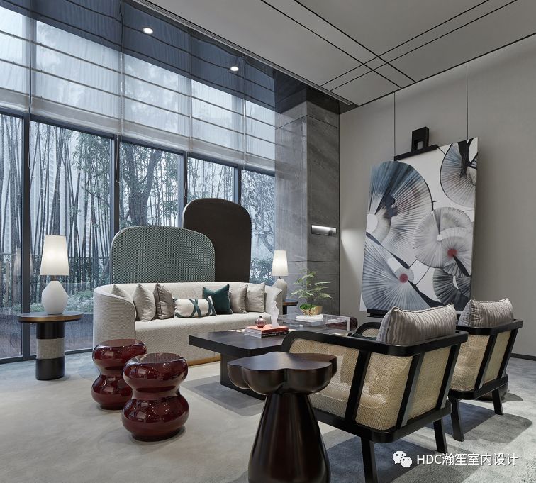 重庆洺悦国际售楼中心 | 轻奢中式，原创艺术设计-42