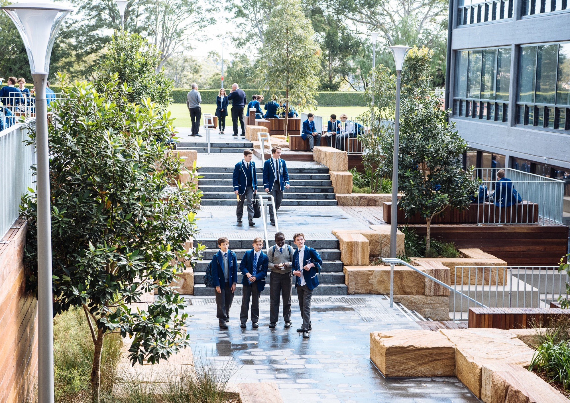 创新校园景观 | 澳大利亚圣伊格内修斯河景学院-0