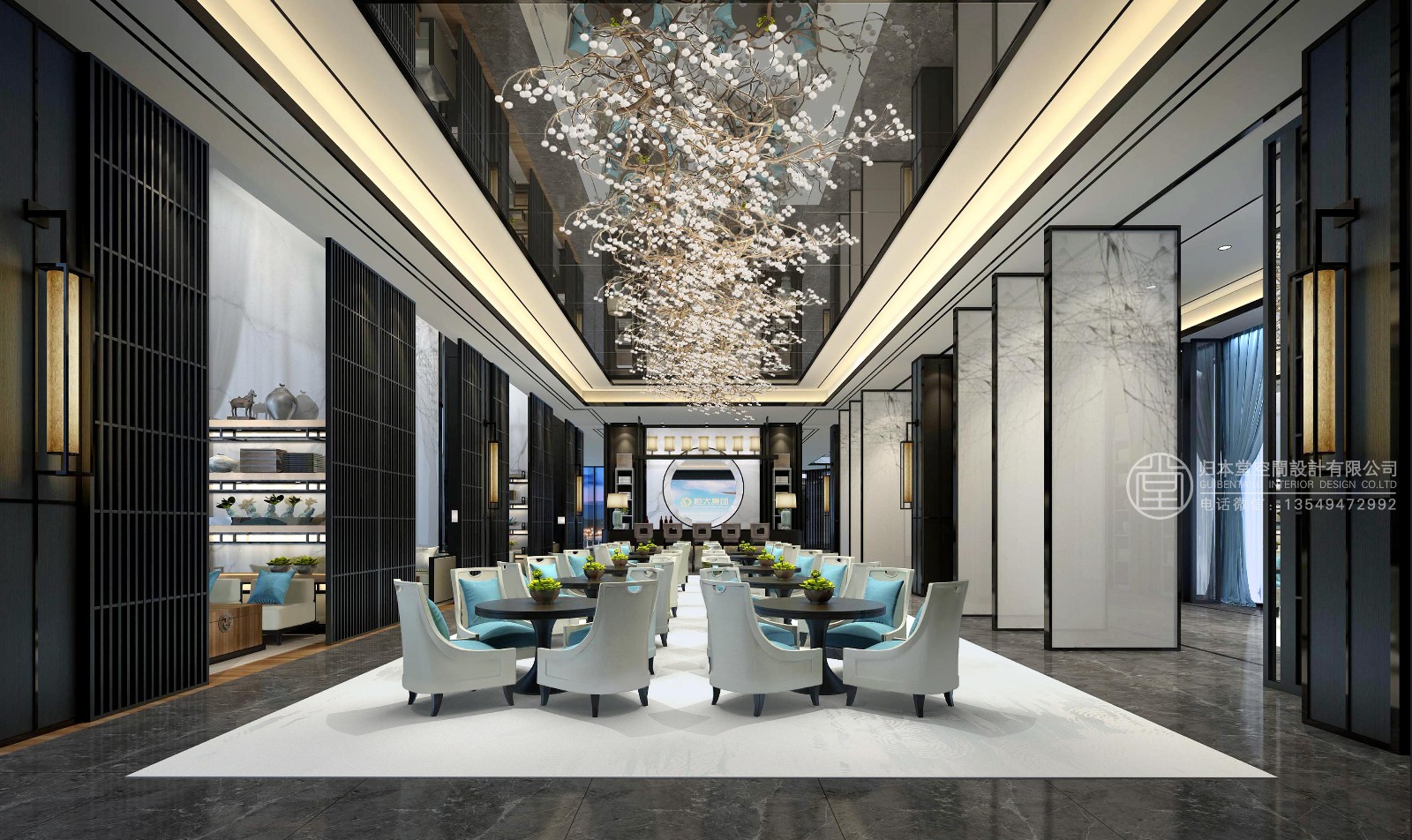 恒大滨江左岸销售部  归本堂空间设计-13