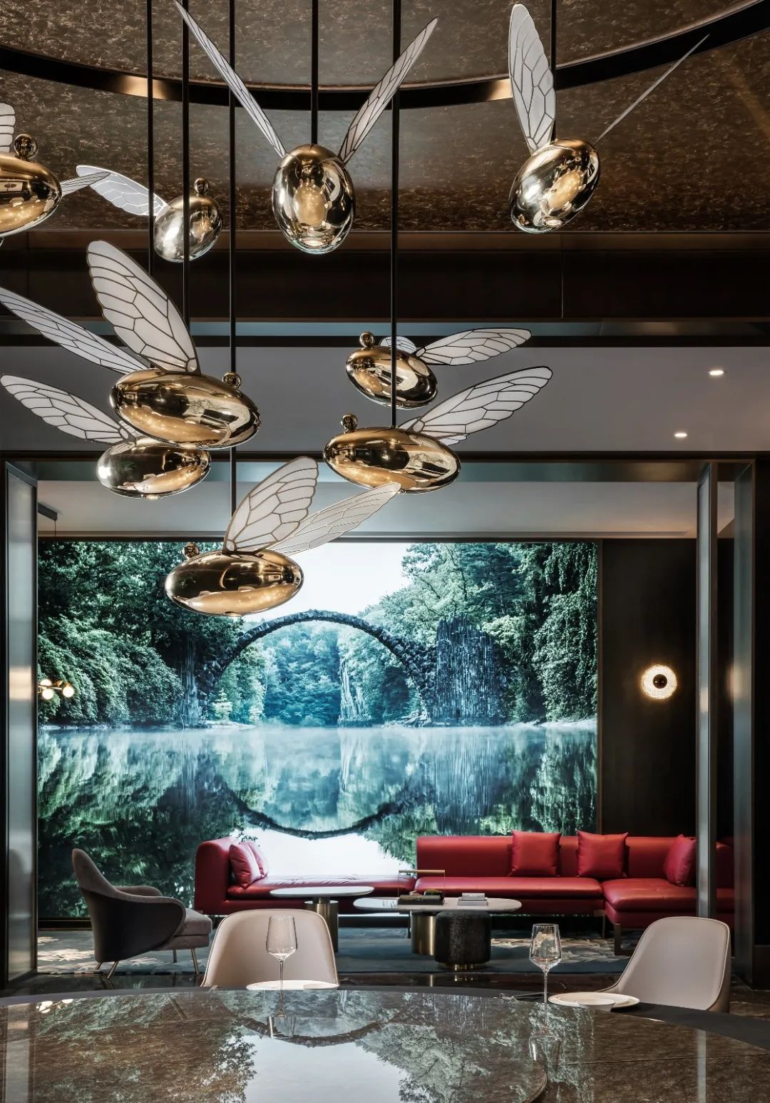 广东利和金汇餐厅 | 诗意山水与现代演绎的完美结合-48