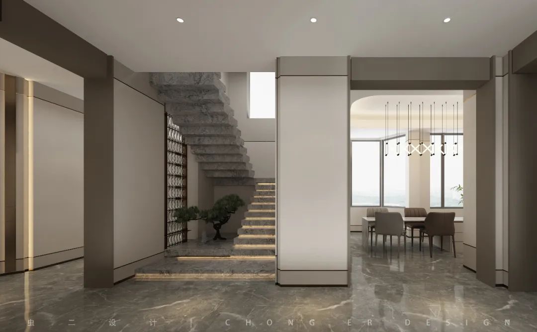 新泰铭流府邸别墅设计丨虫二设计-40