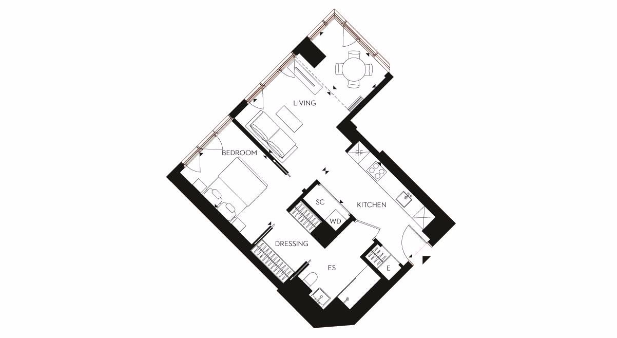 高级黑样板房，原来这样精致，一室一厅卖800万-13