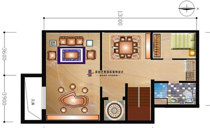 美式乡村风格的金玉澜湾空间设计-7