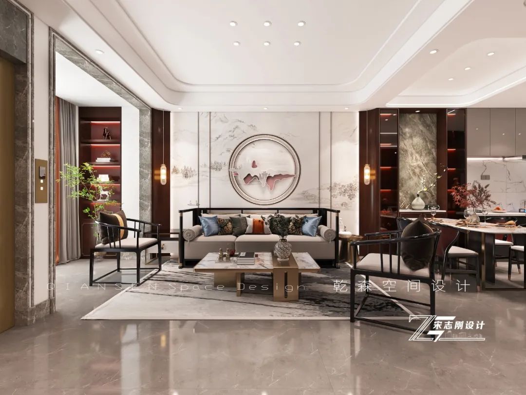 以墨上色,绘制东方韵境丨乾森空间设计-25