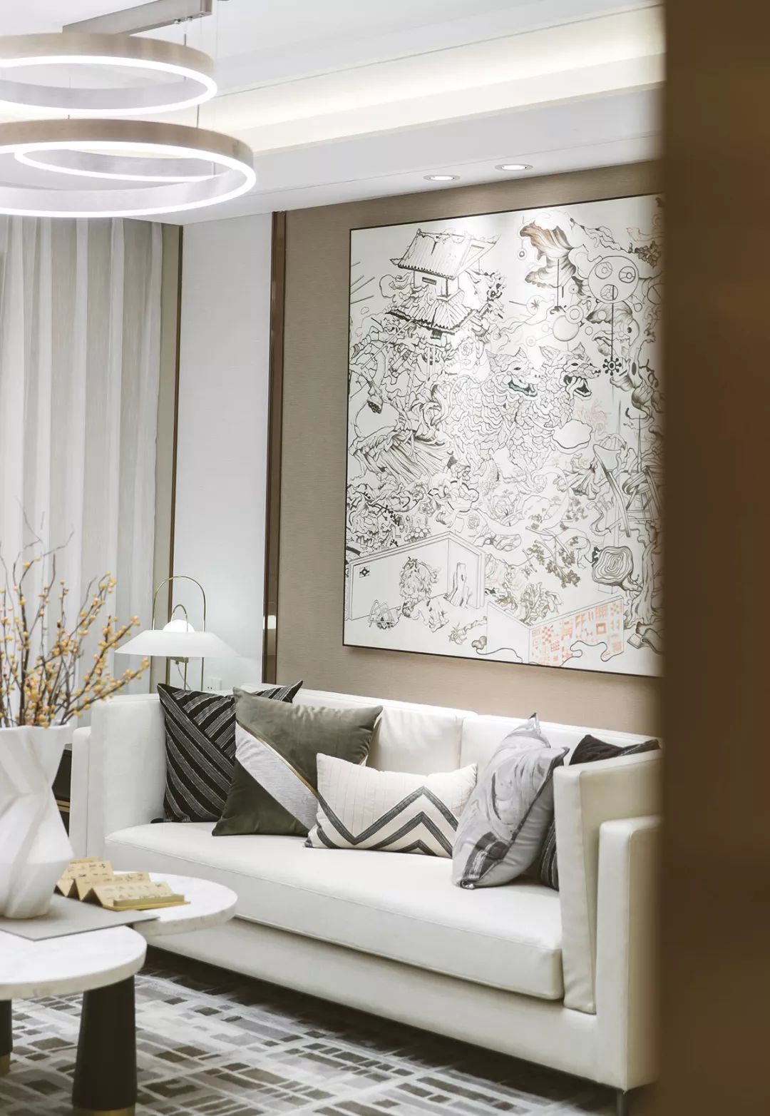 温岭·宝龙广场样板房 | 现代中式家居的静谧隐世空间-10