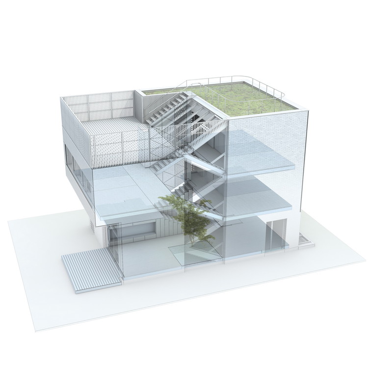 罗马尼亚四口之家垂直住宅，自然材料与光影共舞-18