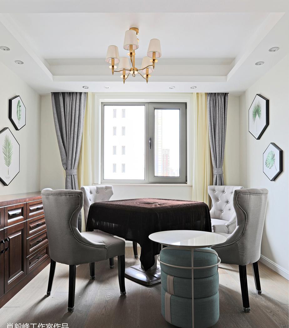 温馨北欧风,家庭娱乐室与工作区的完美融合-16