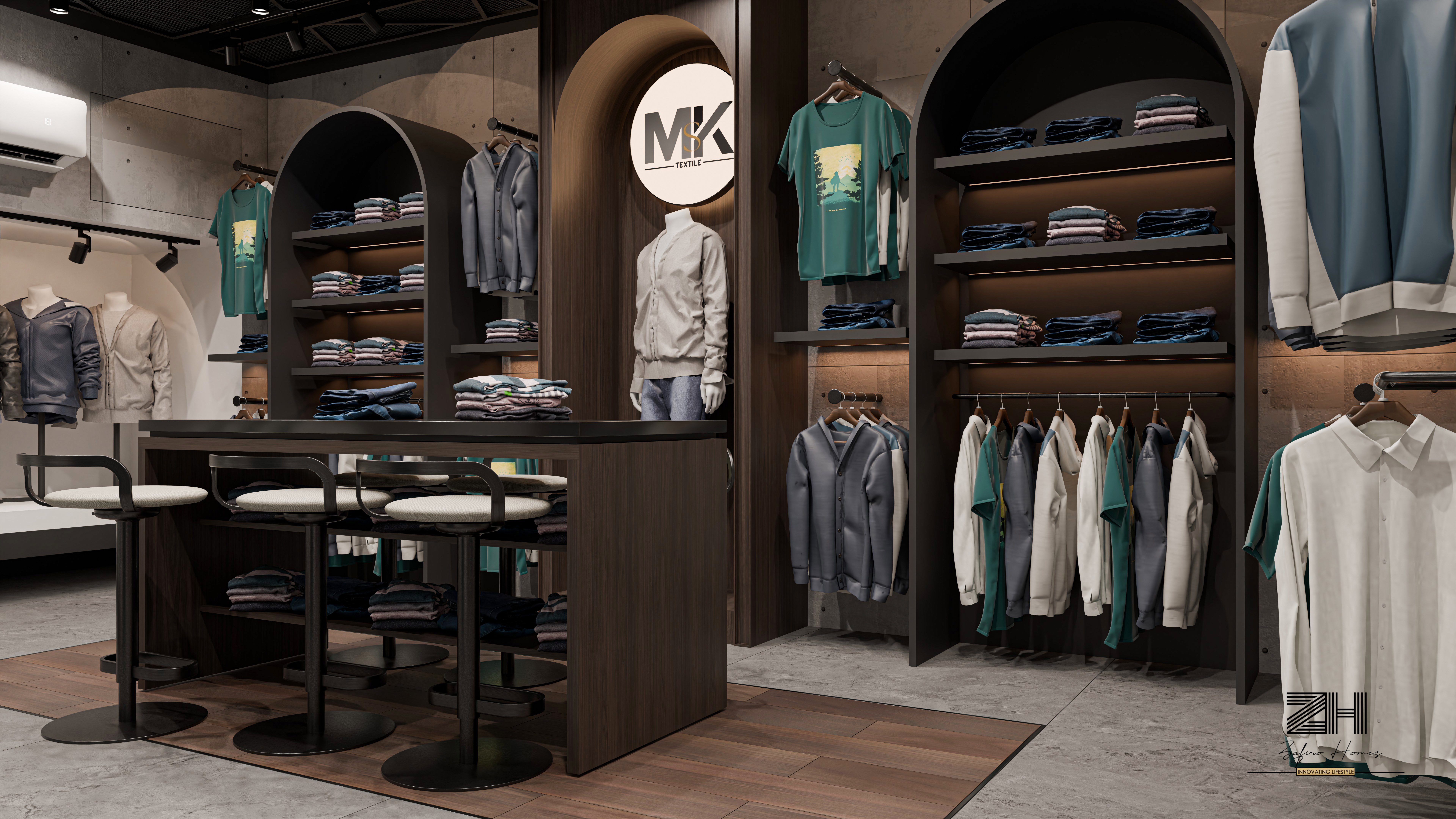 Modern Retail Elegance – MK Textile Store Design-0