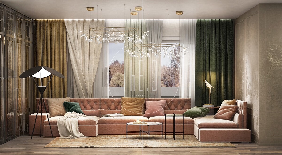 红+黄+绿 三色构造优雅复古家居 | he.D group-17