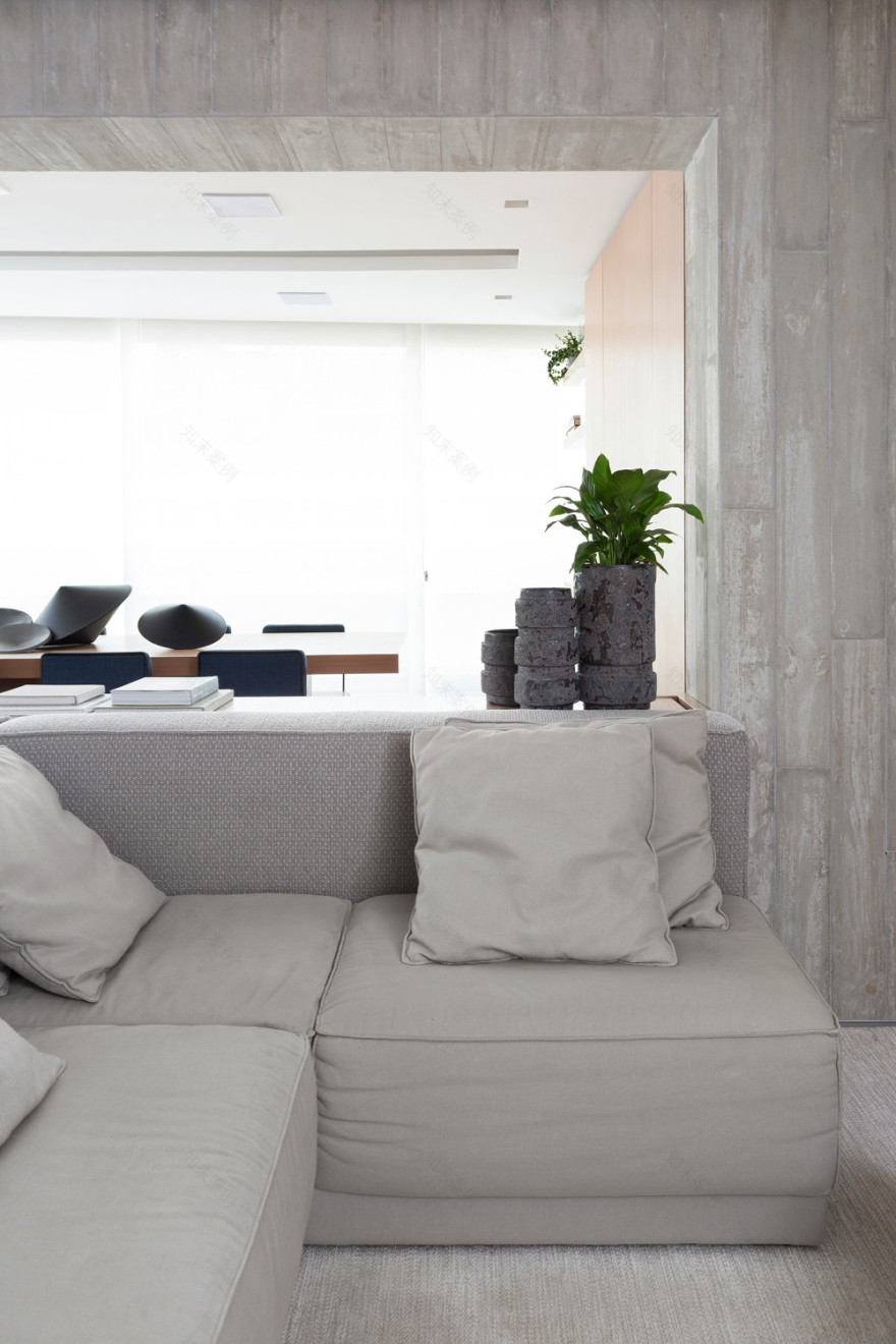 巴西现代简约公寓 | 社交大厅与私密空间的完美整合-16