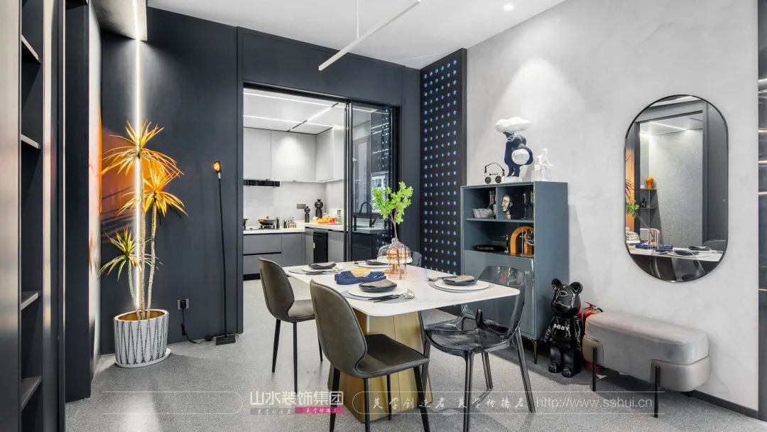 赛博朋克山水 S200 样板间丨山水空间装饰-6