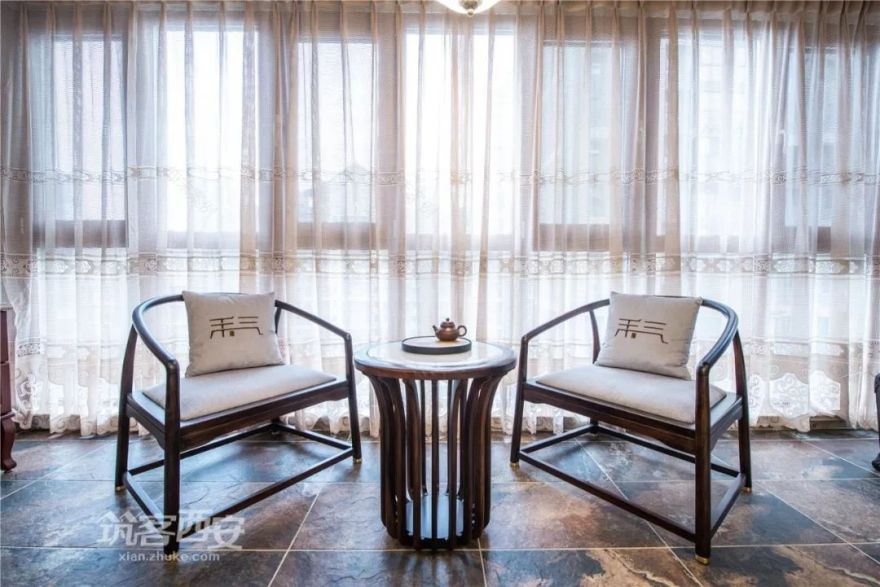 西安紫薇永和坊美式家居,设计师白聚强的茶艺收藏空间-31