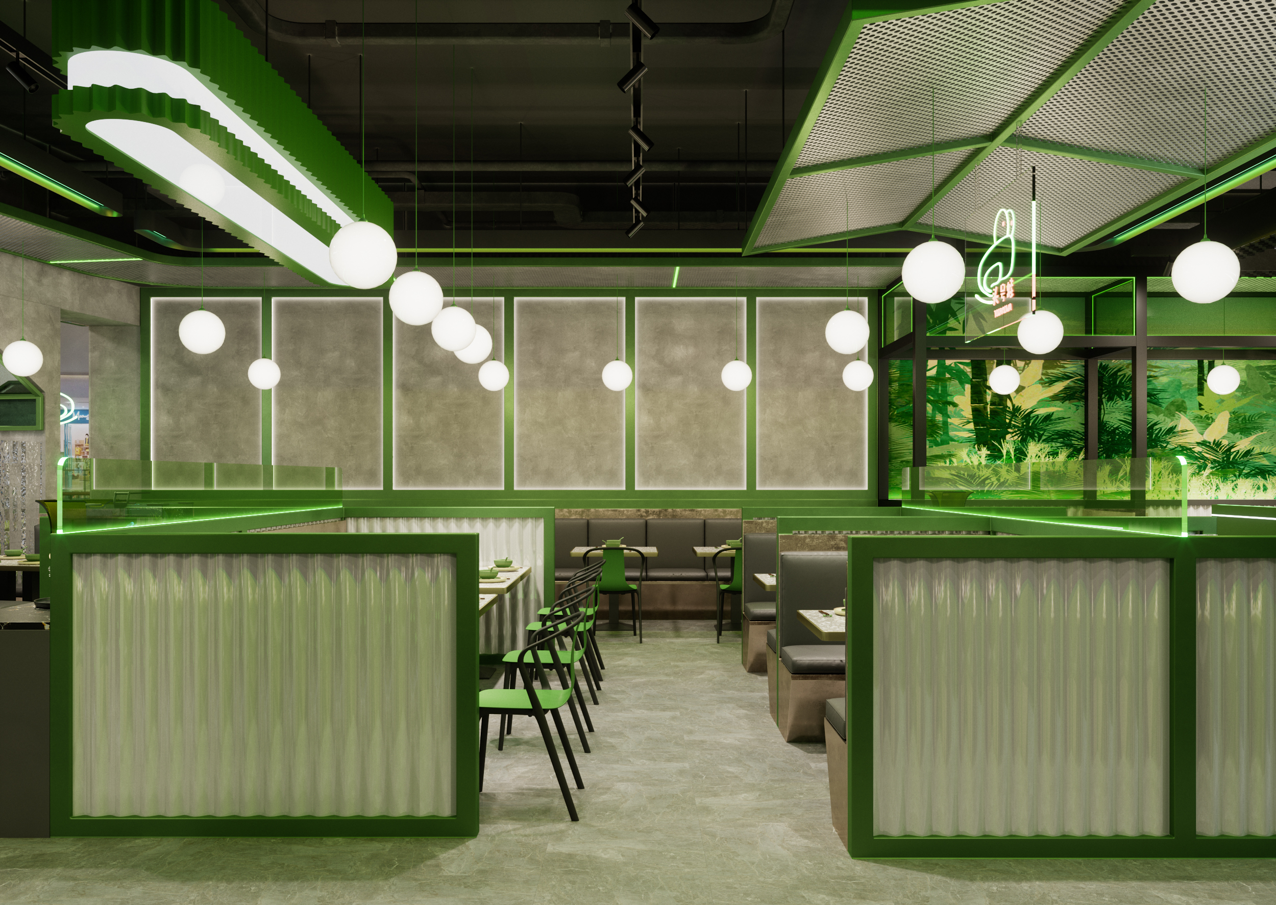 头号蛙丨餐饮店渲染-8