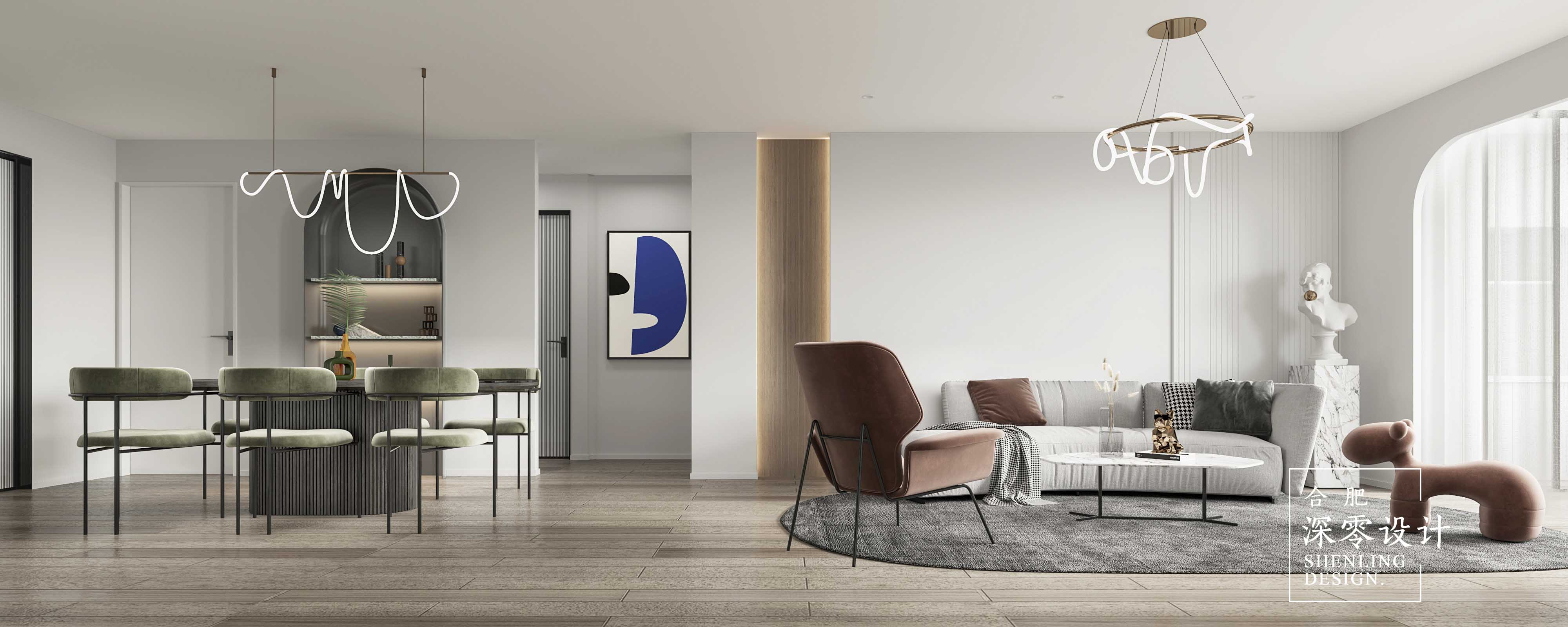 合肥铂悦庐州府 140㎡现代简约家,无电视中西厨设计-38