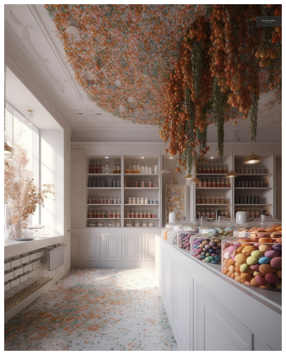 Candy shop interior design sketches-1