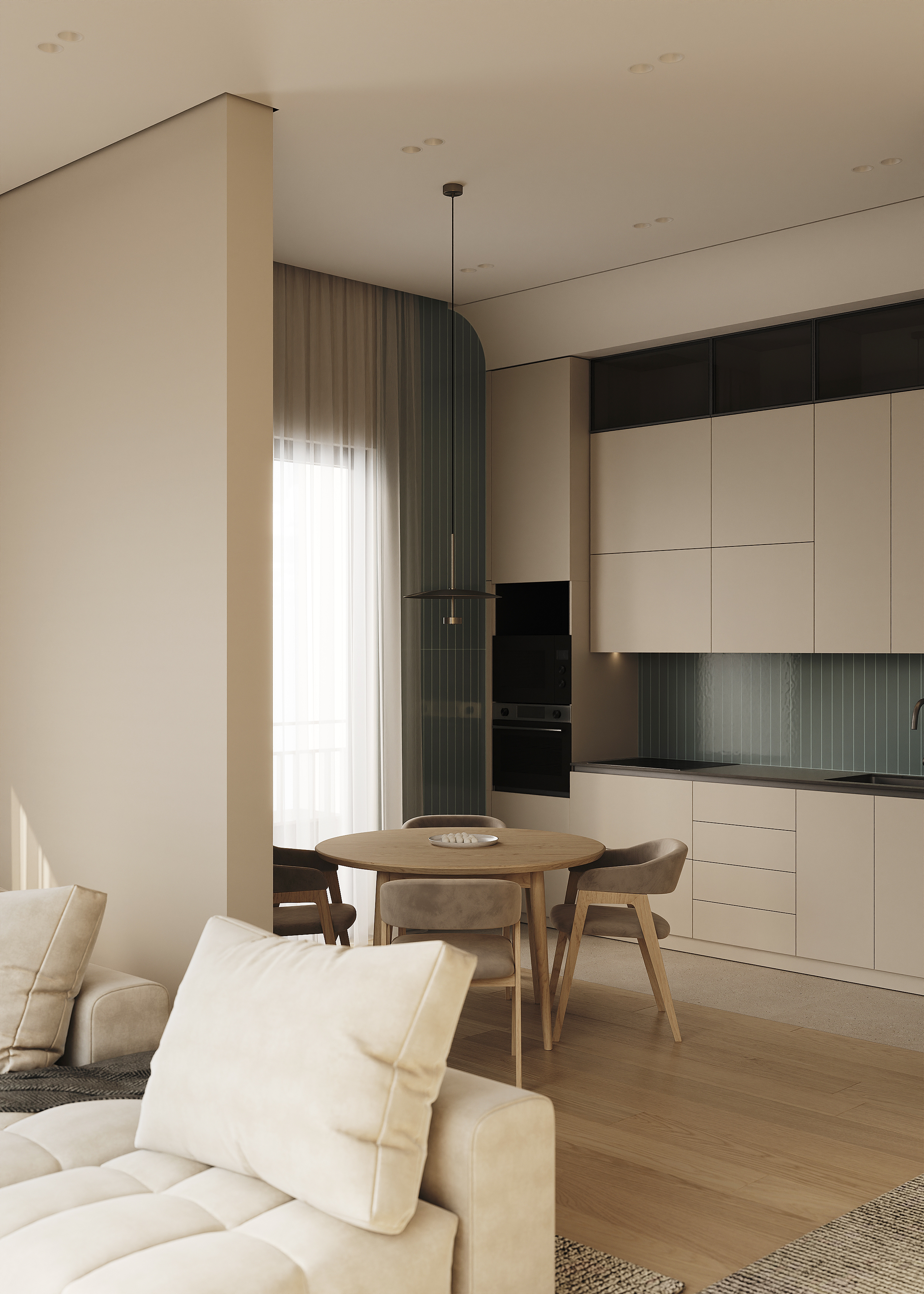 Интерьер 2х комнатной квартиры, 60 м2, джапанди-4