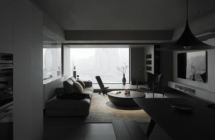 行走的墨线 · 极简黑白的至简之家丨中国重庆丨SIM 简线建筑,森也空间设计-4