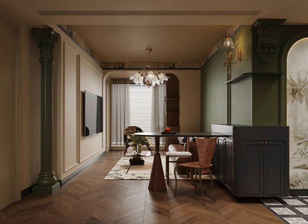 深圳如愿空间设计丨罗湖·东海富汇豪庭62㎡，水墨画般的海派浪漫-11