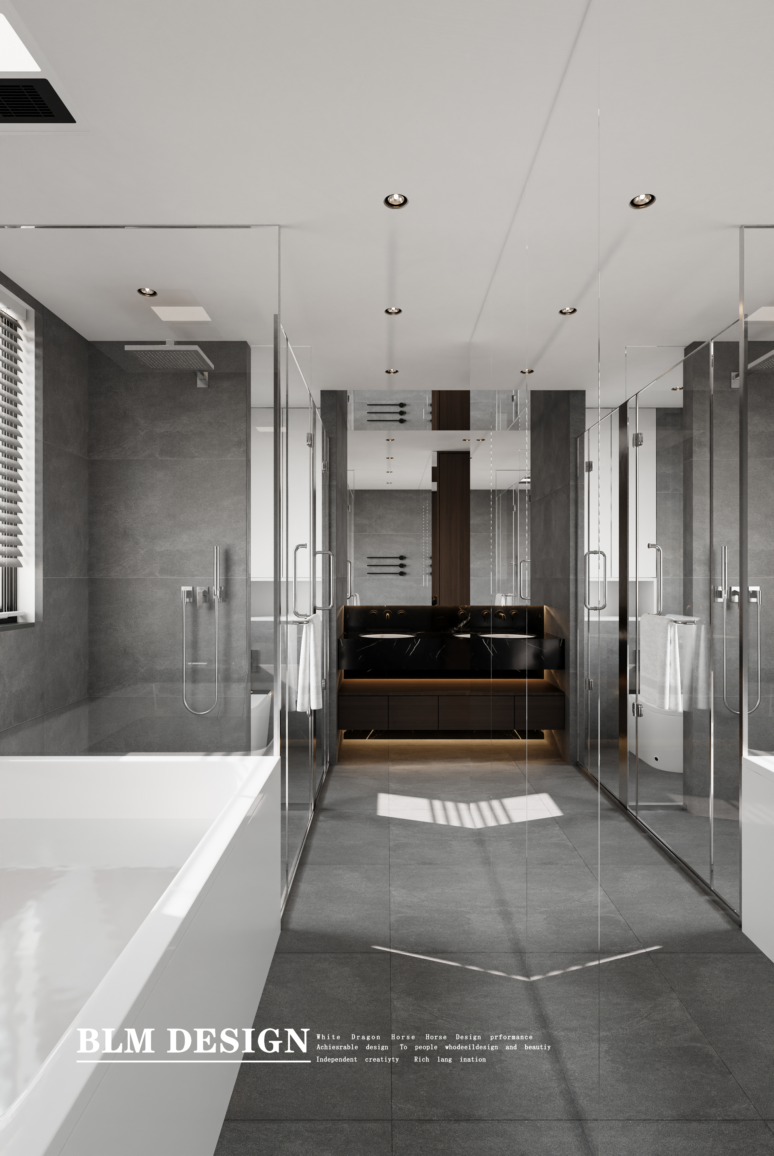 现代黑白灰-白龙马效果图-7