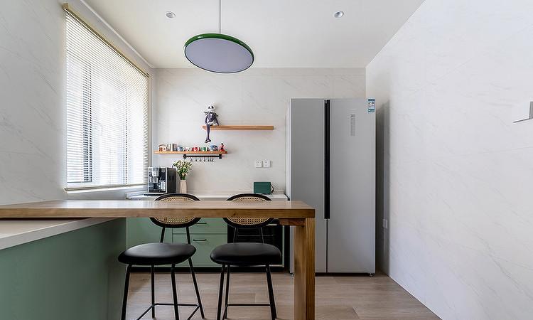 89㎡复古原木风，厨房打开秒变社交领域-33