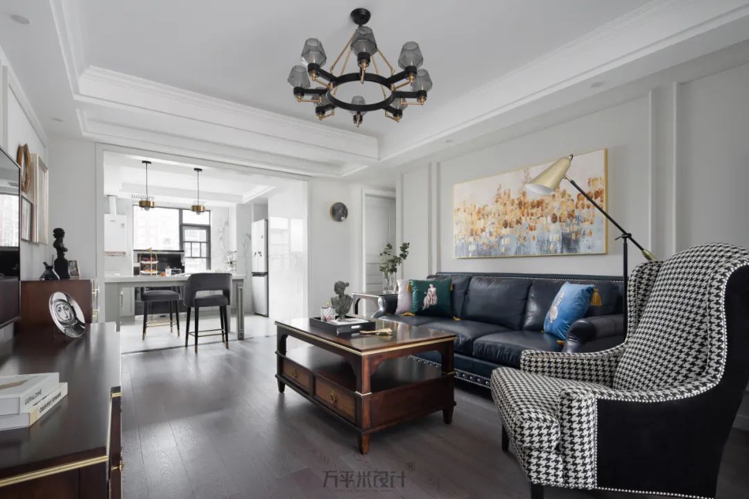 金福苑 82㎡美式混搭,复古与轻奢的完美融合-36