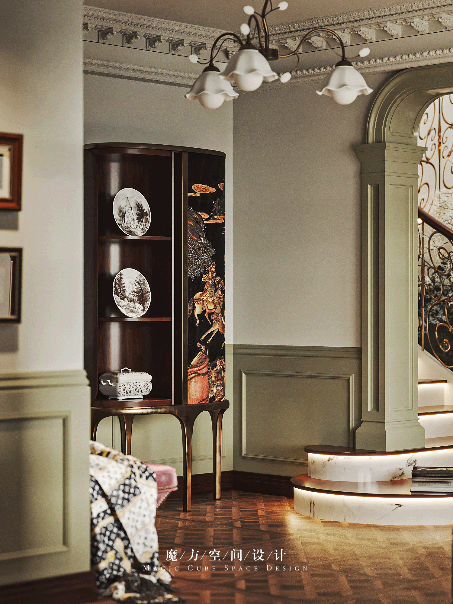 山东•美式复古住宅设计项目丨中国山东丨魔方空间设计-37