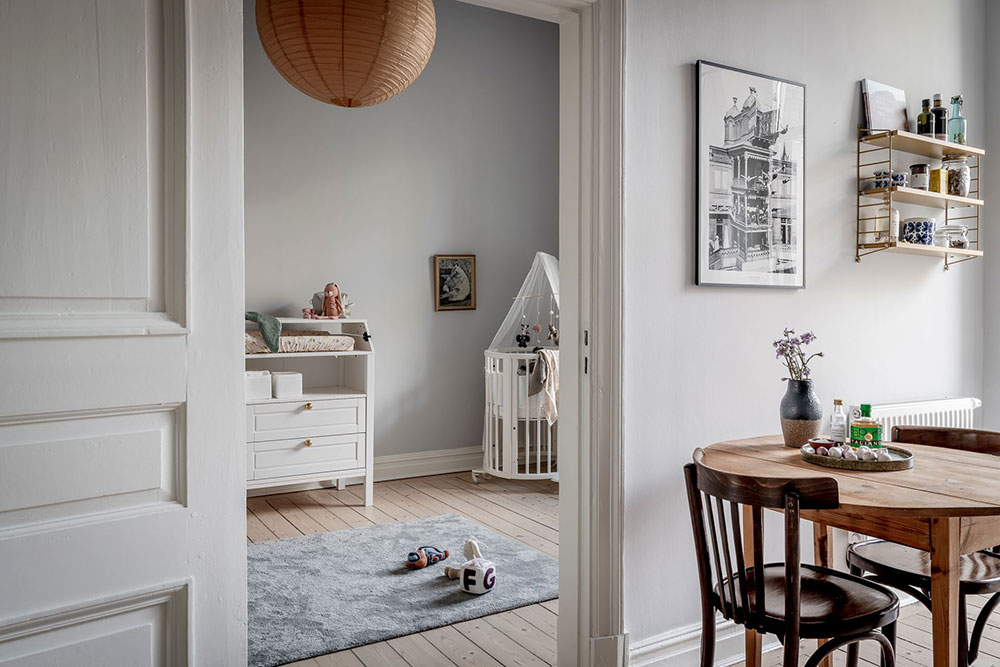 蓝色与白色的典雅公寓 | 哥德堡的瑞典设计之美-22