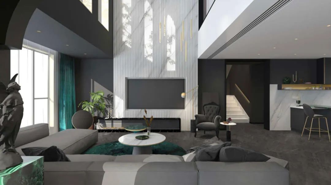 红杉创意设计 | 西安 360㎡现代家居，巧妙融合多种文化元素-17